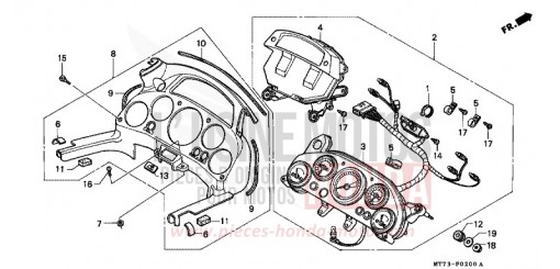METER (ASSY.)/METER PANEL NR750N de 1992